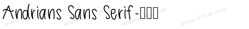 Andrians Sans Serif字体转换